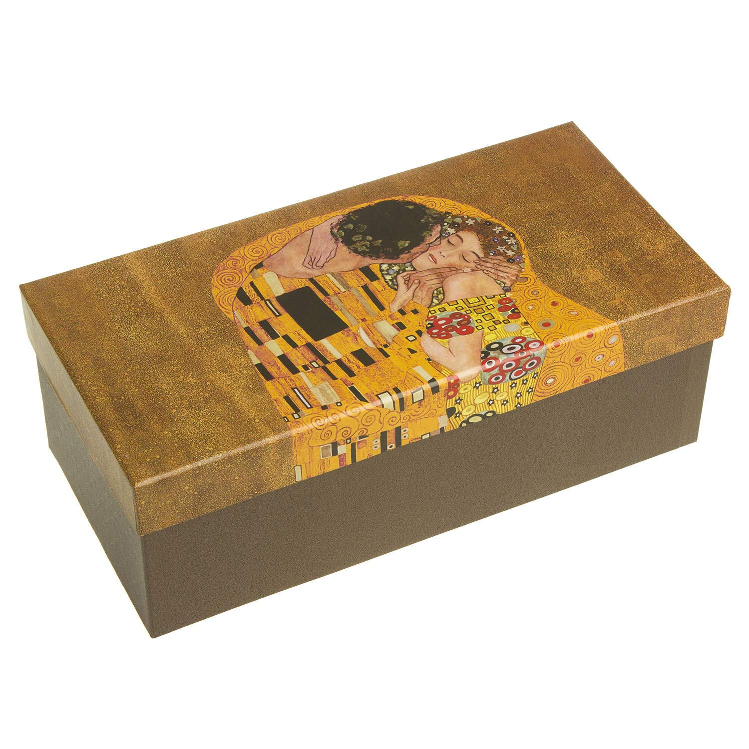 Queen Isabell Lot de 2 tasses à café en porcelaine avec cuillère Motif baiser de klimt 250 ml