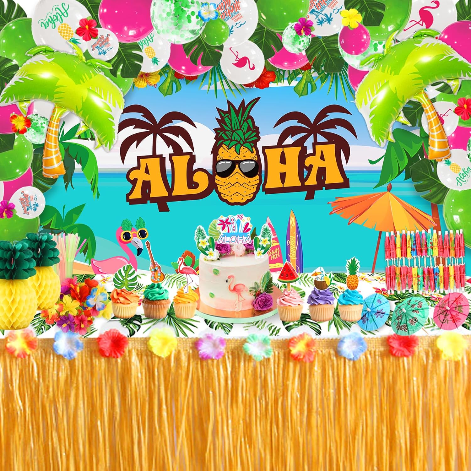 RFM4S Luau Party Decorations Hwaiian Party Decorations
