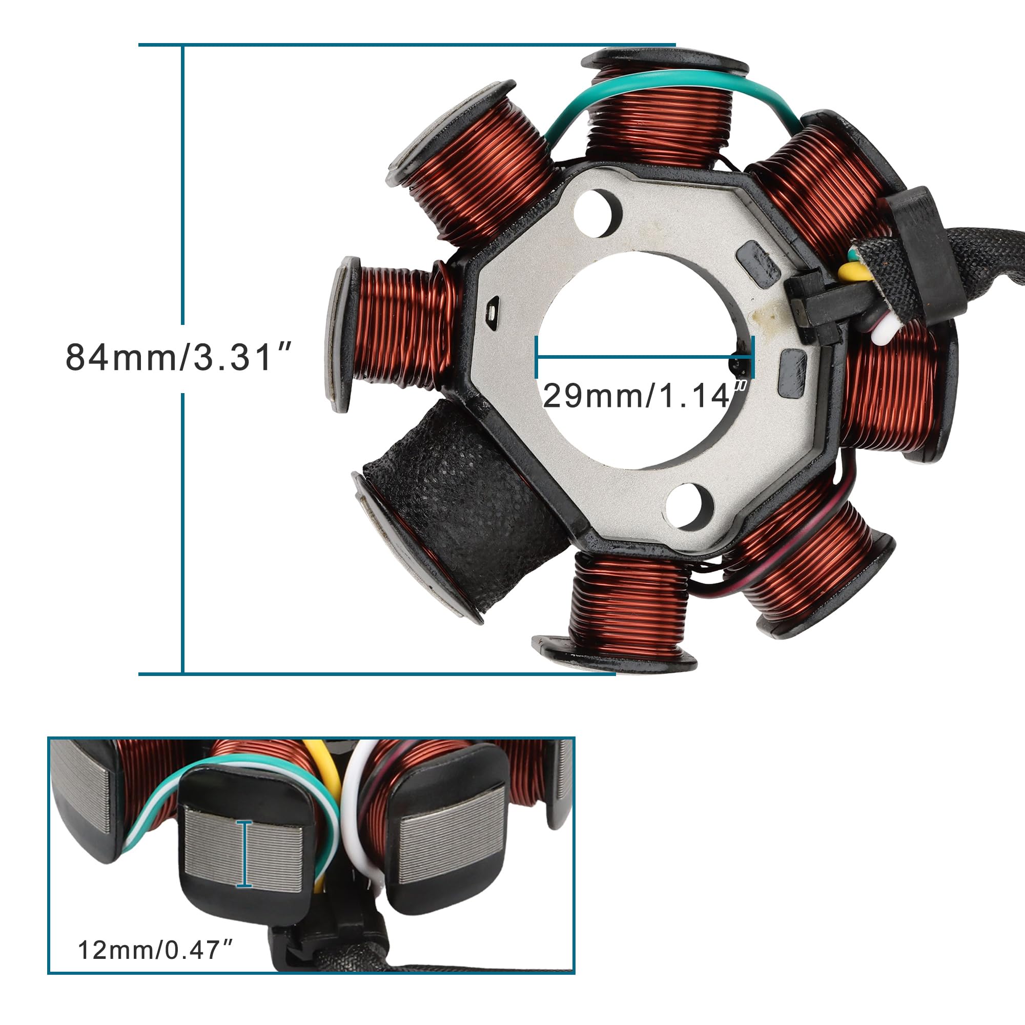 GOOFIT Générateur d'allumage de stator magnétique Remplacement pour 250 EXC XC300 EXC-E XCW 250R 200 125 150 55139004000