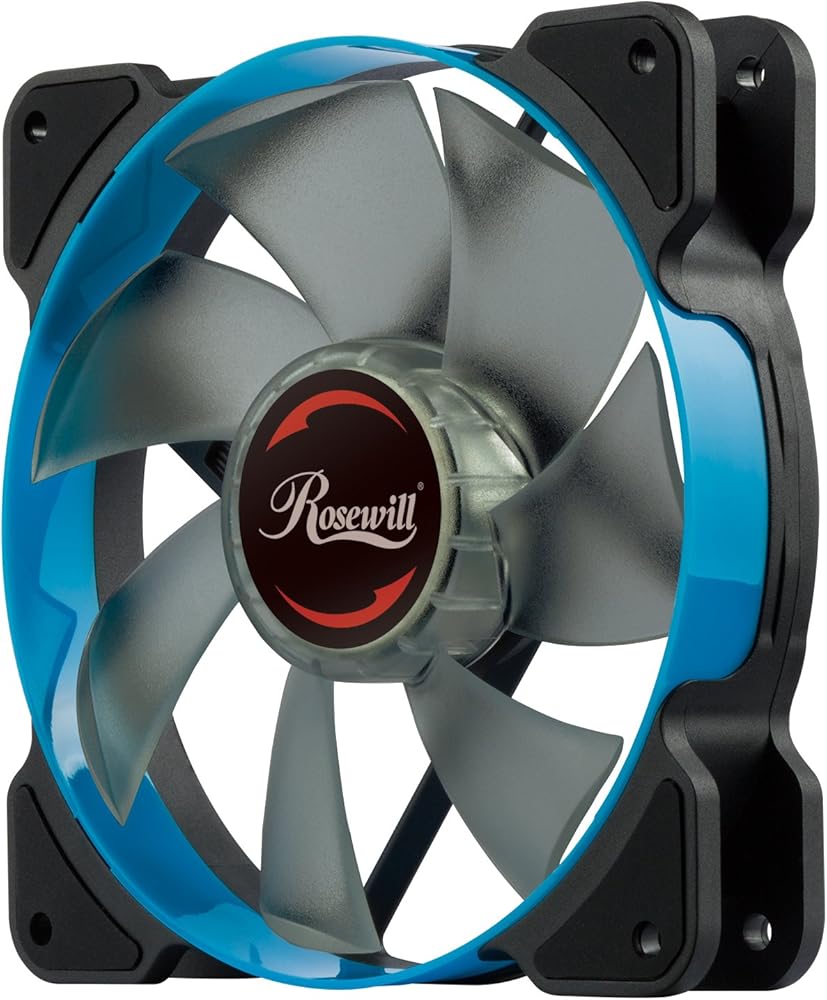 Rosewill Computer Case Fan120mm with Blue LED and PWM (Pulse Width Modulation) Function, Very Quiet Cooling Fan from Advanced Hydraulic Bearing - View 1