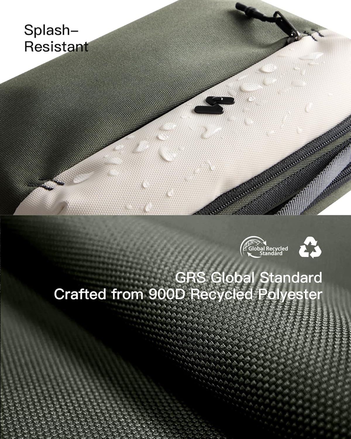 Inateck Multifunctional Cable Bag Electronics Organiser, Splashproof Accessory Bag for Cables, Chargers, Headphones, for Travel, Commuting, olive, Unisex