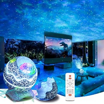HBUDS Planetarium Home Use Authentic Popular Room Night Light, Bluetooth Speaker with Soothing Music Built-in, Remote Control