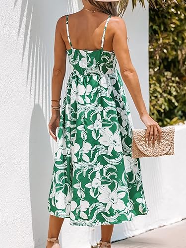 Miniatura 3 de CUPSHE Vestido formal tejido con cuello en V y estampado floral para mujer