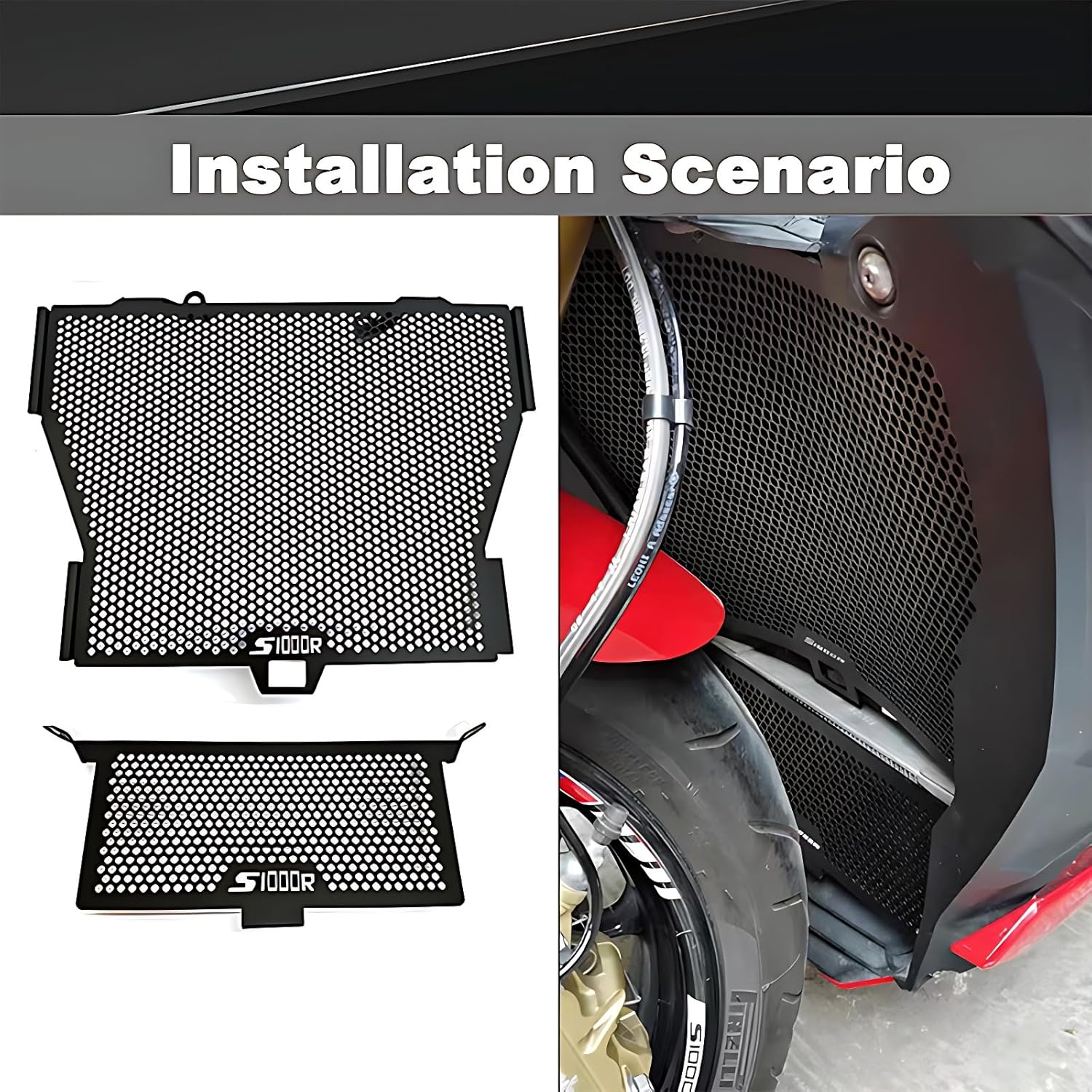Aluminum Radiator Guard Fit for BMW S1000R (2013-2020) – Rock & Debris Protection, Tool - Free Install