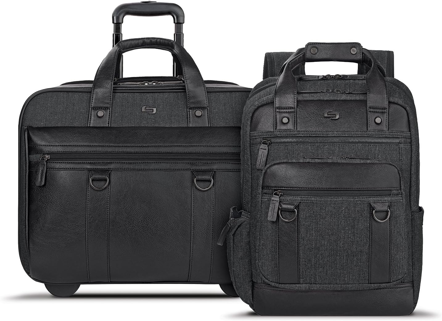 Solo Macdougal Rolling Laptop Case and Backpack Bundle