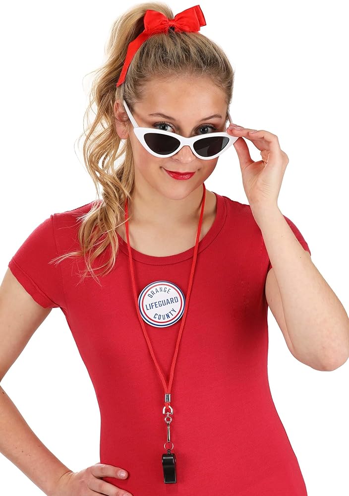 Amazon.com: Fun Costumes Adults The Sandlot Wendy Peffercorn Costume Kit -  Whistle, Lifeguard Pin, Hairband with Bow, and Novelty Glasses - Standard -  Red : Clothing, Shoes & Jewelry