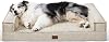 Bedsure Orthopedic Dog Bed for Extra Large Dogs - Egg Foam Dog Sofa Bed, Bolster Couch Pet Bed with Removable Waterproof Washable Cover, Comfy Plush Velvet Fluff Surface, Nonskid Bottom, Beige