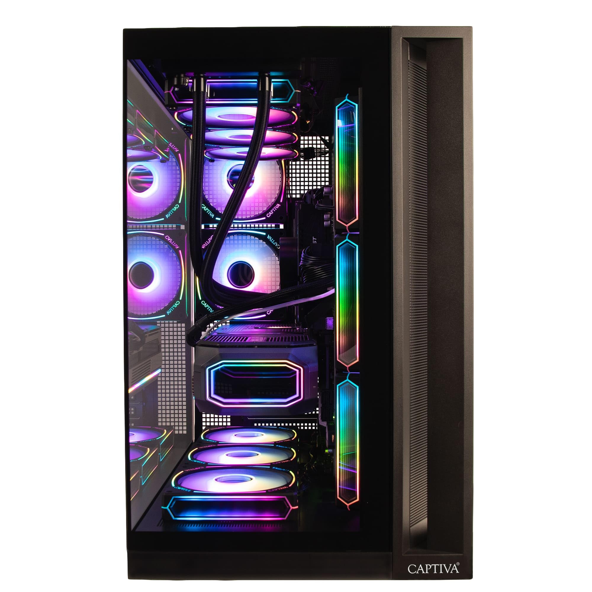 CAPTIVA PC Highend Gaming I90-064 (i9-14900KF/RTX5070 12GB GDDR7/SSD 2TB/64GB/WLAN/Windows 11 Home 64-bit) Intel? Core? i9 DDR5-SDRAM NVIDIA GeForce RTX 5070 Nero