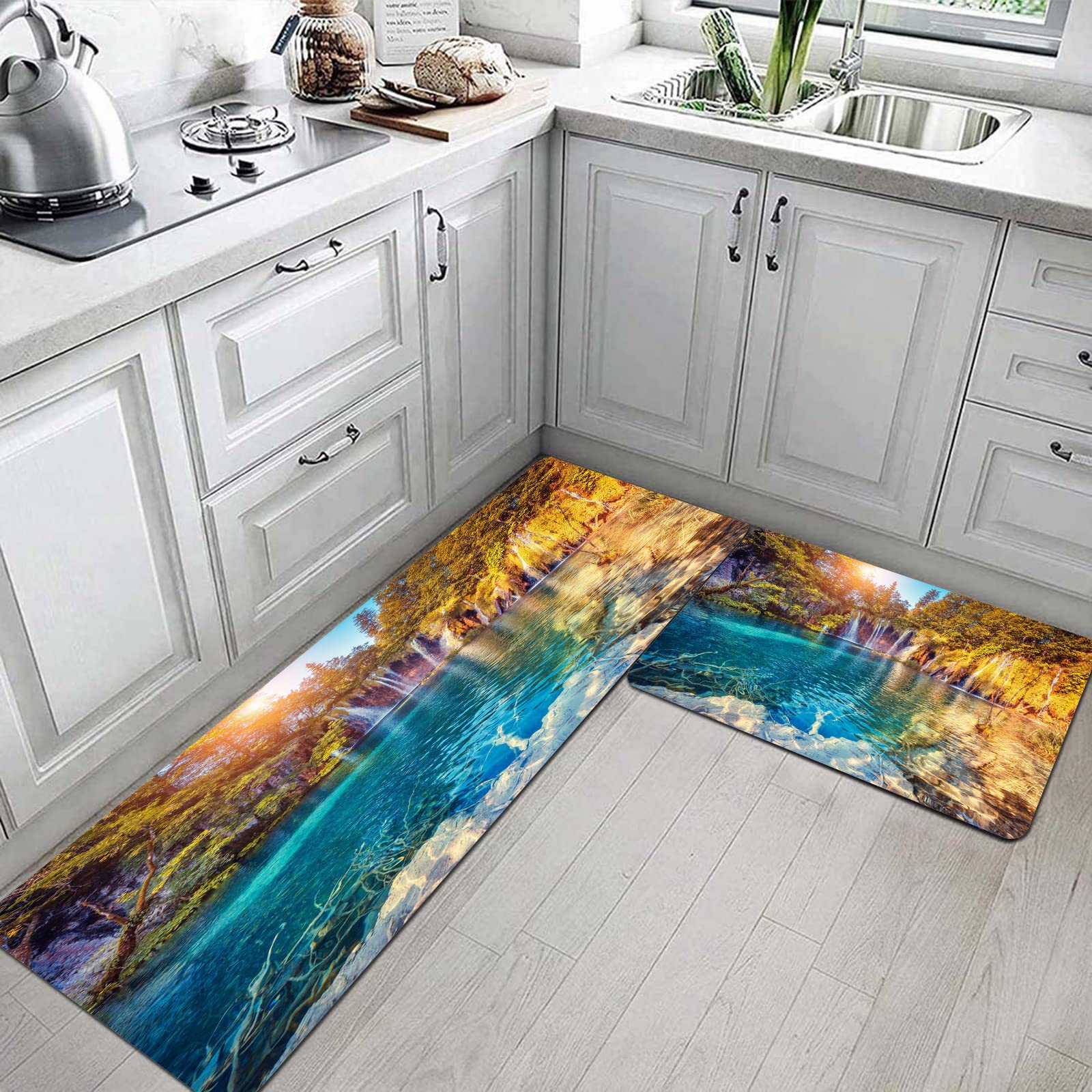 Tapis Antifatigue Pvc Tapis De Cuisine Antifatigue PVC - 44x150cm Noir | Antidérapant, Imperméable Et Facile à Nettoyer Tapis Devant évier Lavable