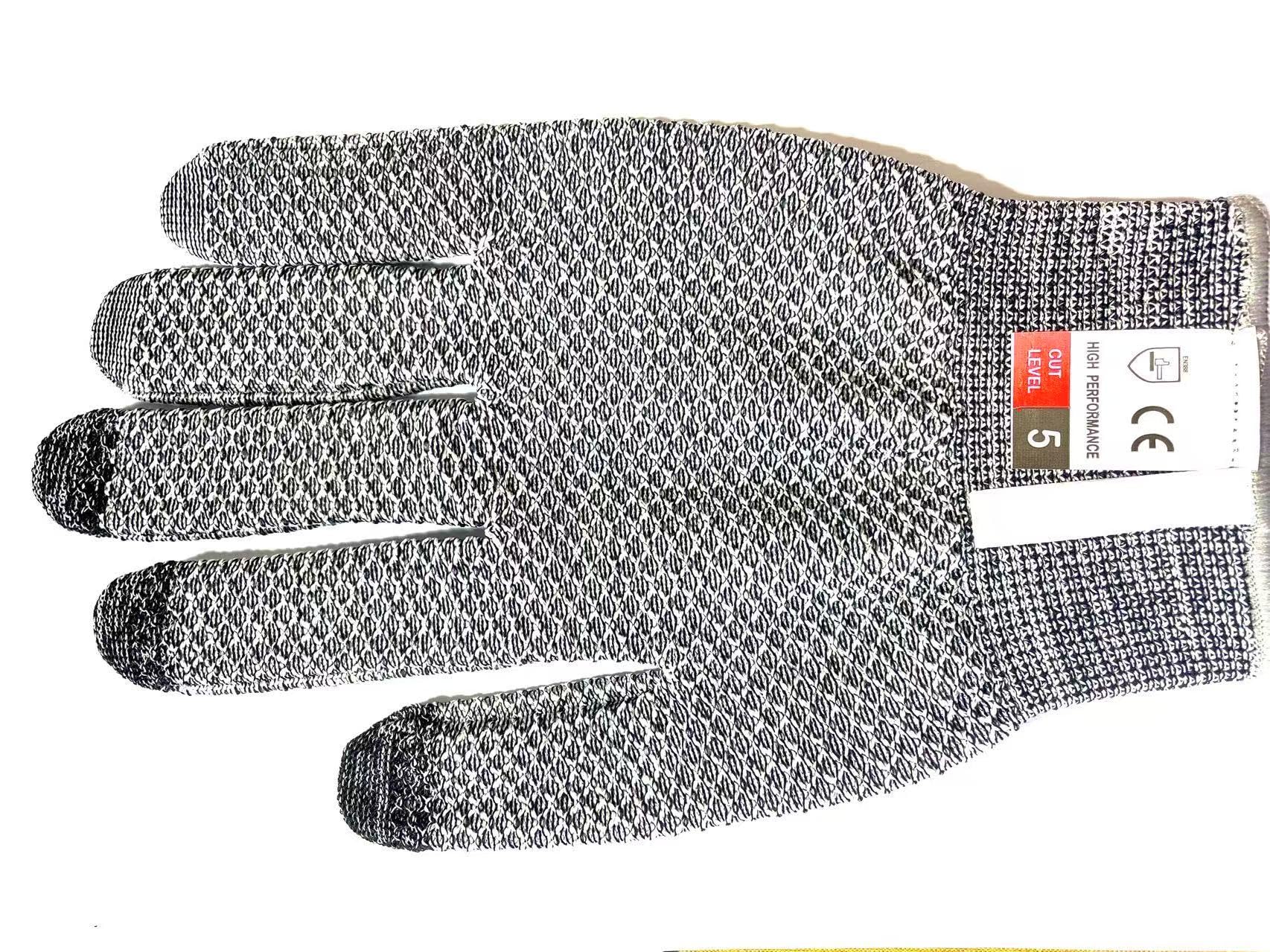 Gloves Cut Resistant with Touchscreen Capability, Safety Work Gloves for Kitchen and Construction, Gray