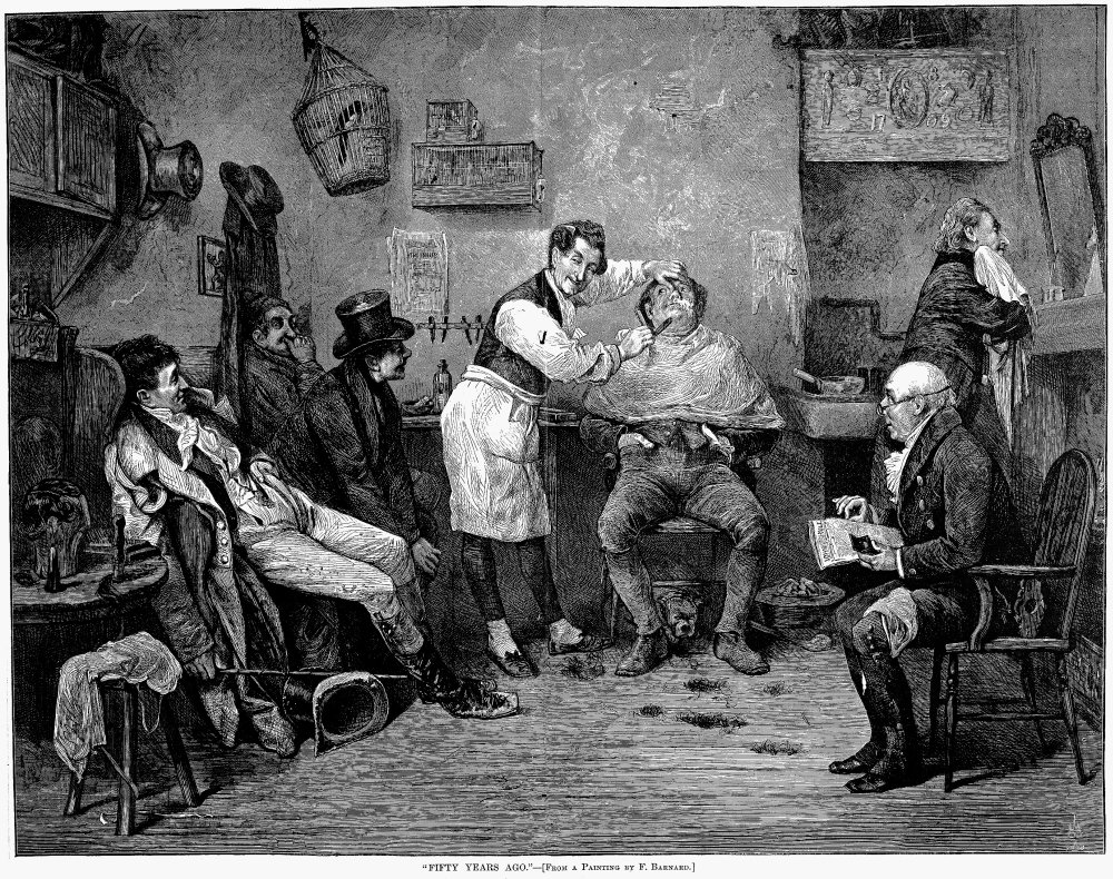 Amazon.com: Barber Shop C1825 Nscene In An English Barber Shop