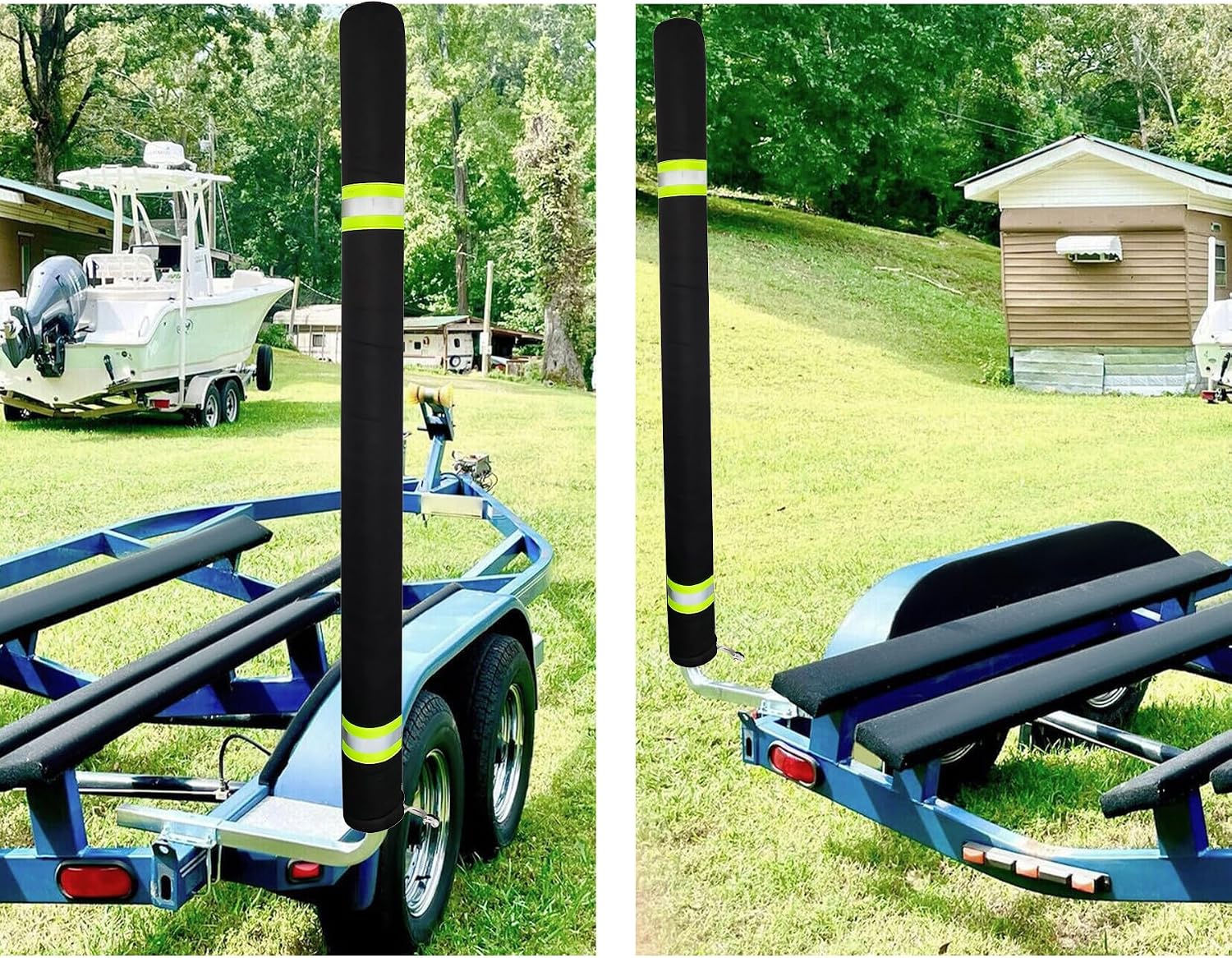 Boat Trailer Guide with Reflective Stripe Heavy Duty Marine Trailer Guide Poles Cover for Ski Boat, Fishing Boat or Sailboat Trailer(2PS)