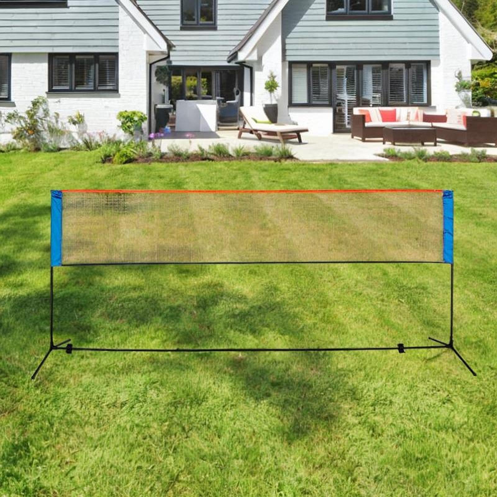 rockible Badminton Net Set Replacement with Stand with Storage Bag Training Net Volleyball Netting for Park Outdoor Activities Beach, 4.1m