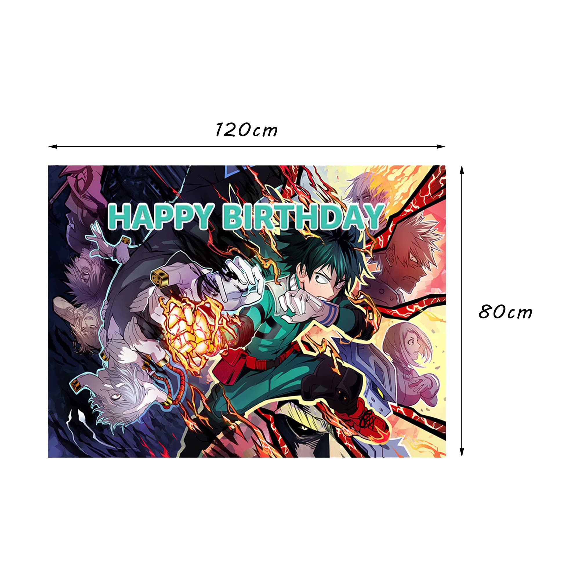 My Hero Academia Birthday Party Supplies Toile Fond My Hero Academia -  Décoration Fête Anime Et Anniversaire My Hero Academia Party Supplies, image size:2000x2000