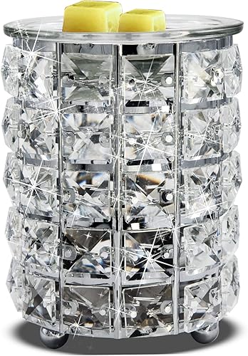 Calentador de cera de cristal de hierro forjado, quemador de aceite eléctrico, cera derretida para el hogar, cocina, sala de estar, dormitorio, spa