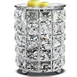 Wrought Iron Crystal Wax Melt Warmer Electric Oil Burner Wax Melt For Home, Kitchen, Living Room, Bedroom, SPA(Silver)