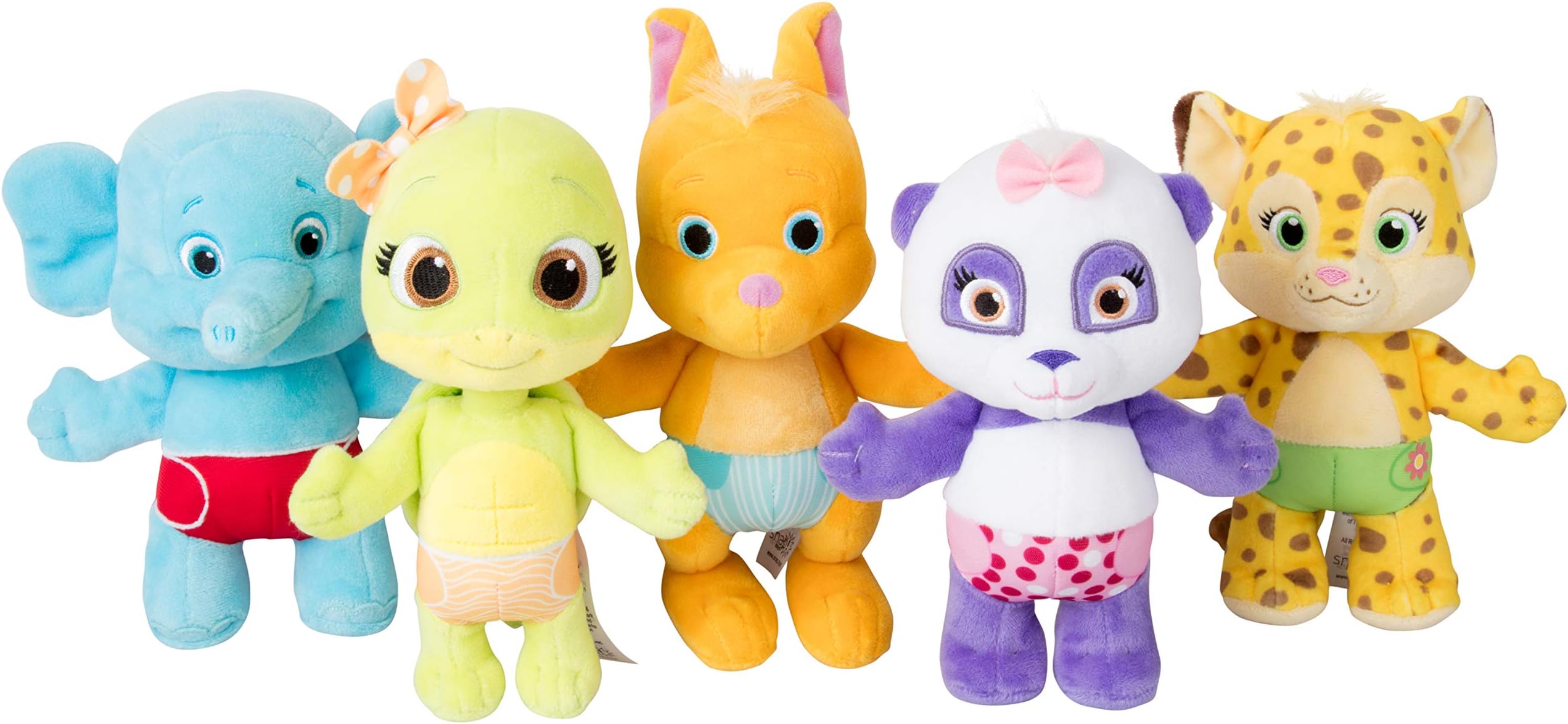 Snap Toys Word Party 7" Plush Baby Animals, 5 Pack - Lulu, Bailey, Franny, Kip and Tilly - from The Netflix Original Series - 18+ Months