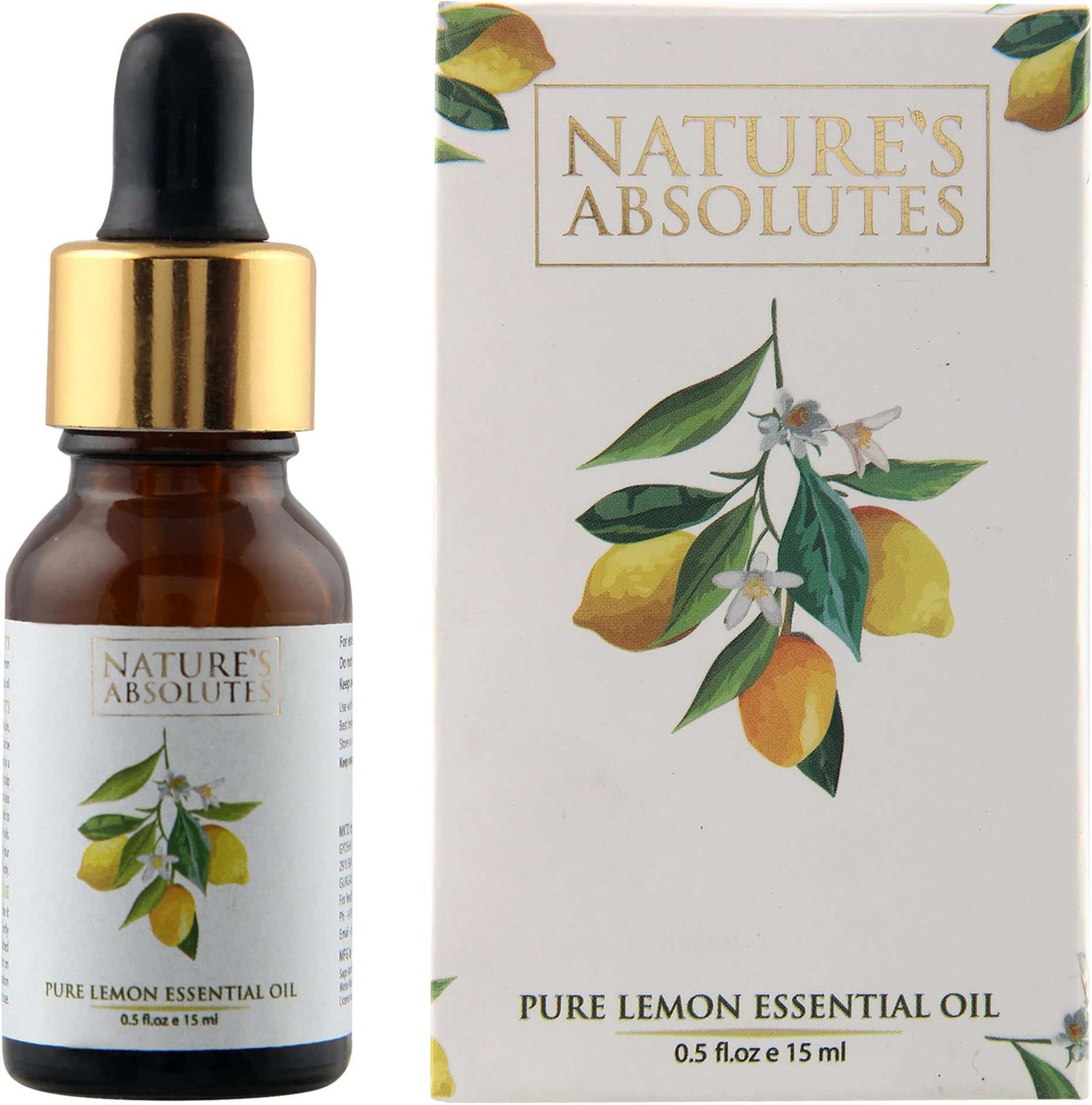 Nature's Absolutes Pure Lemon Essential Oil, 15ml