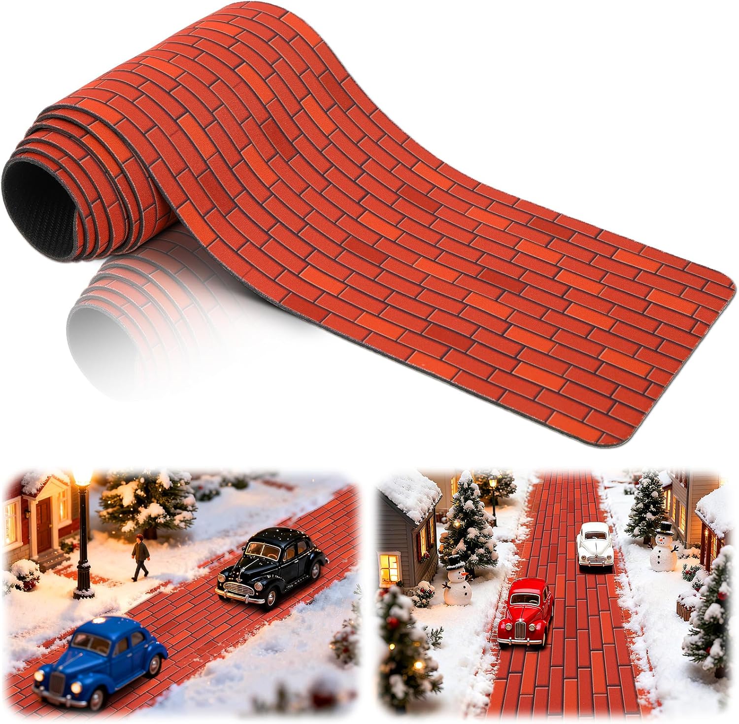 Christmas Village Road for DIY Miniature Landscape