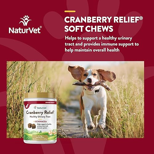 Miniatura 4 de NaturVet Cranberry Relief, bocados suaves masticables con arándanos y equinacea, alivio para mascotas