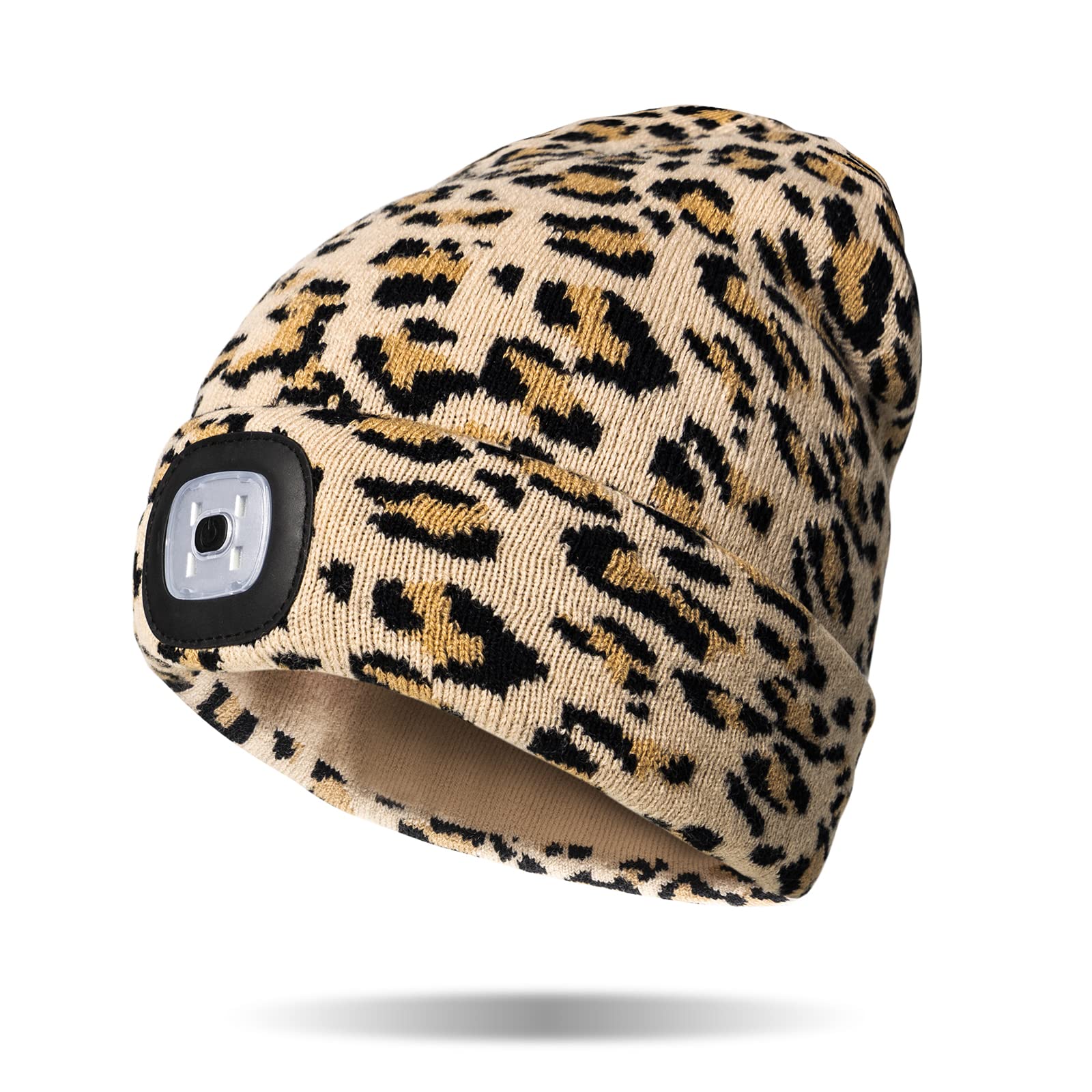 Classic Rechargeable LED Warm Knit Beanie Head Light Hat Headlamp for Outdoor Activities