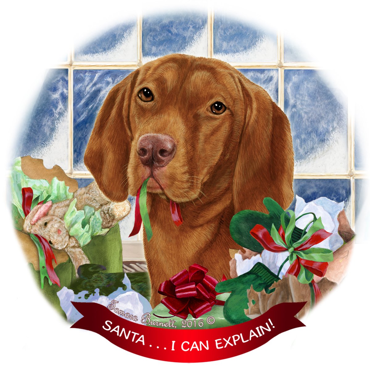 Vizsla Christmas tree decoration