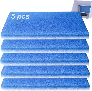 Podoy 5 Pack Airbrush Spray Booth Filters, Double-Layer Paint Booth Filters Compatible with Master B400DC & B420DCK 16" 7-1/4"