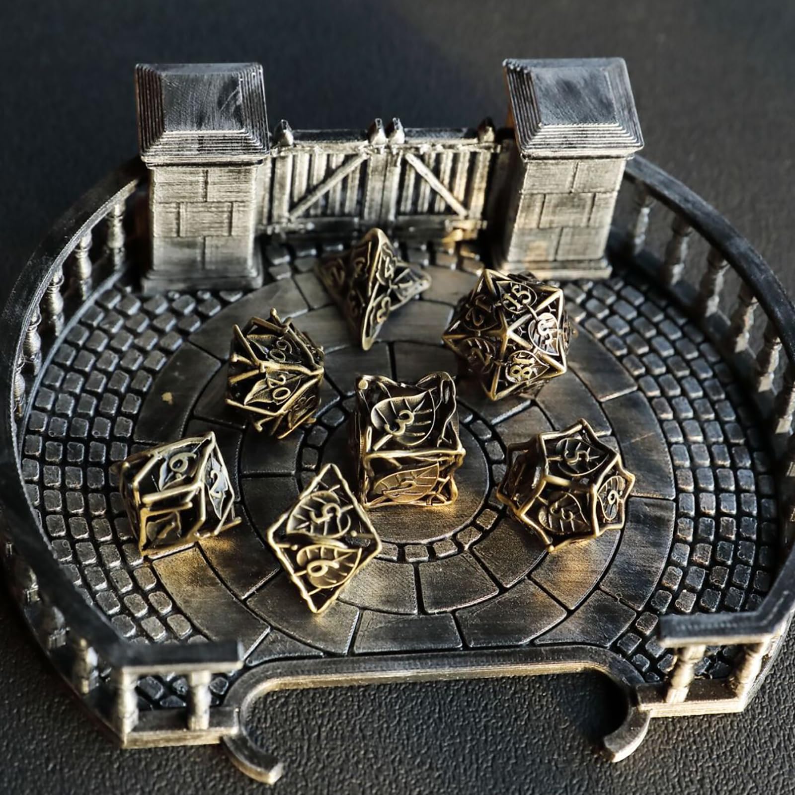 Set Dadi DND In Metallo 7 In 1 - Con Rilievi 3D Per Dungeons And