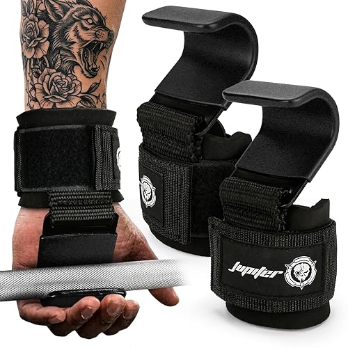 JUPITER Weight Lifting Grips (Pair), Wrist Support for Heavy Lifting,
