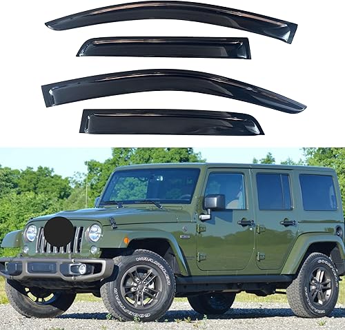 Miniatura 347 de IG - Visera para ventana de automóvil, protector contra la lluvia, el sol y el viento, con cinta adhesiva, deflector extraduradero para ventana