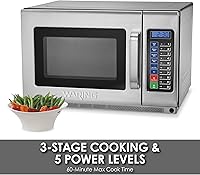 Vista 8 de Waring Horno Microondas Comercial WMO120 de Servicio Pesado, 1.2 Pies Cúbicos, 10 Ajustes de Memoria Programables, 5 Niveles de Potencia