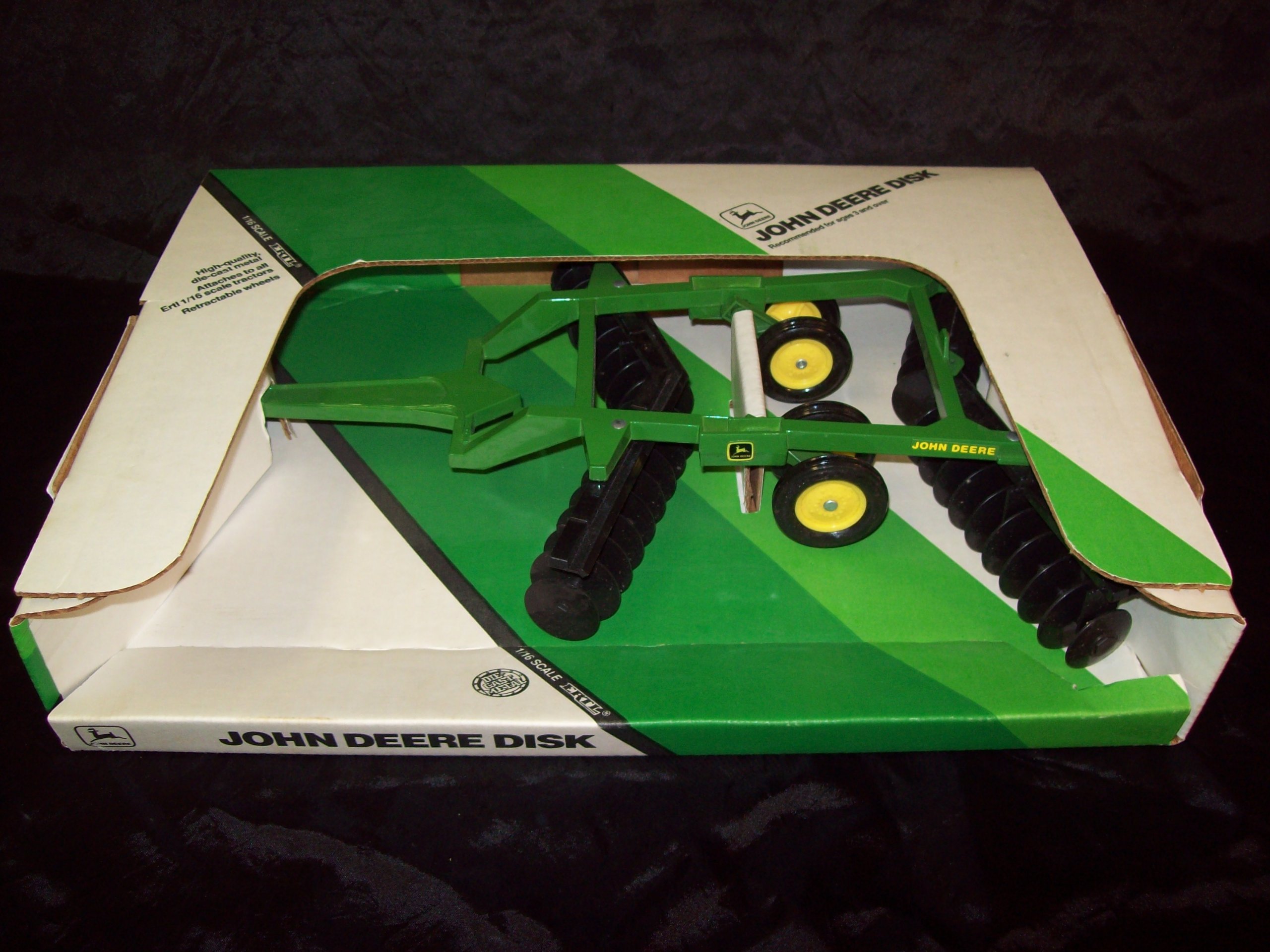 John Deere JD Disc Disk 1/16 modèle de collection haute précision en métal injecté - 2