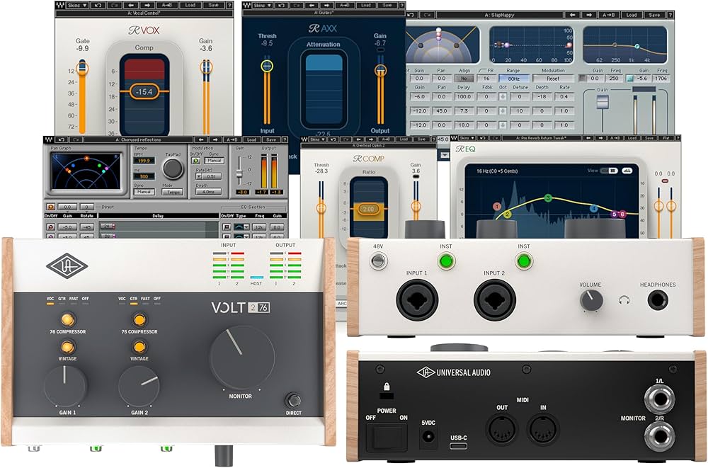 AudioDeluxe Universal Audio Volt 276 USB Audio Interface and Waves