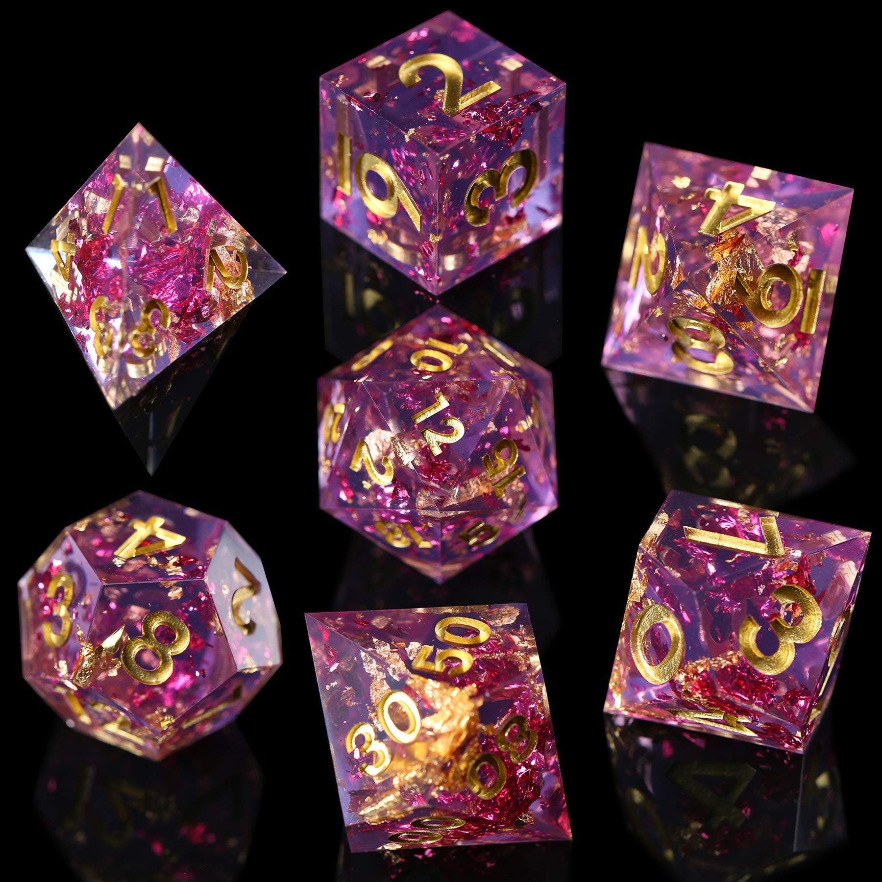 Buy AUSPDICE DND Dice, DND Dice Set, Dungeons and Dragons Dice, Sharp Edge Dice with Beautiful
