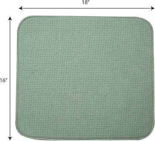 Miniatura 8 de Tapete absorbente de platos, reversible, de microfibra, tapete de secado de platos para cocina, lavable a máquina, escurridor de platos de granja