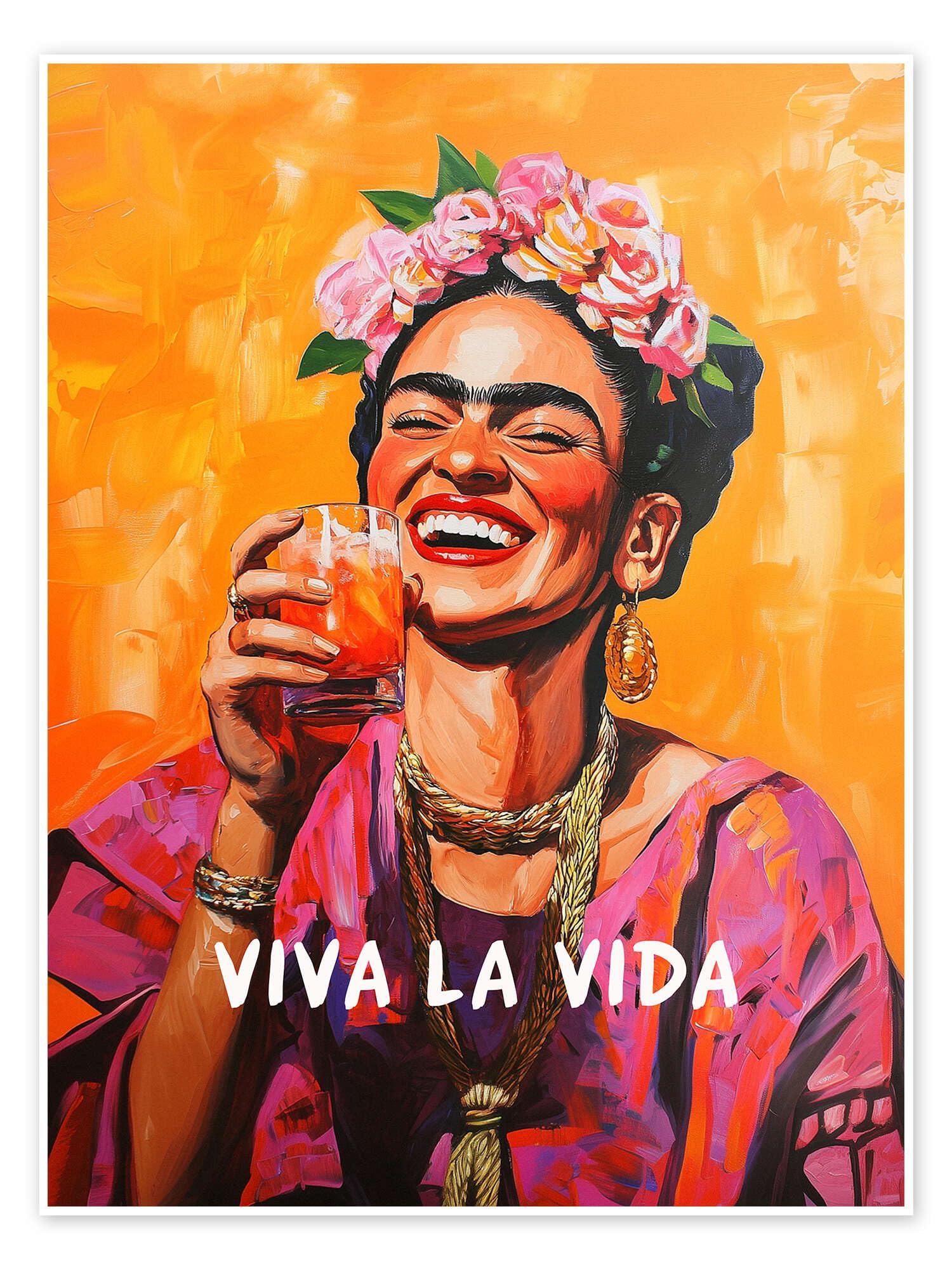 Posterlounge Viva La Vida Frida Póster