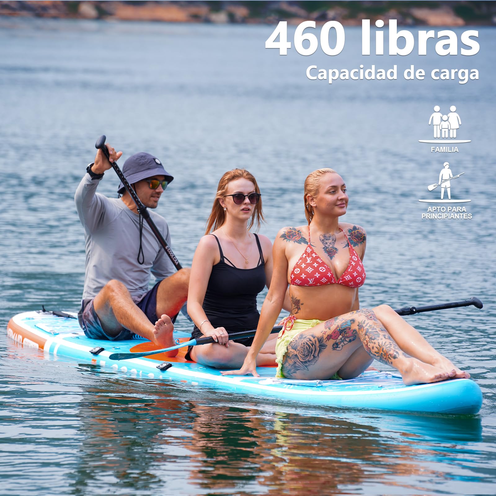 COOLCAA 354cmx86cmx15cm Tabla Paddle Surf Hinchable con Accesorios Sup de Primera Calidad, Capacidad de Carga de hasta 210kg, Tabla de Sup para Adultos y Jóvenes de Todos los Niveles