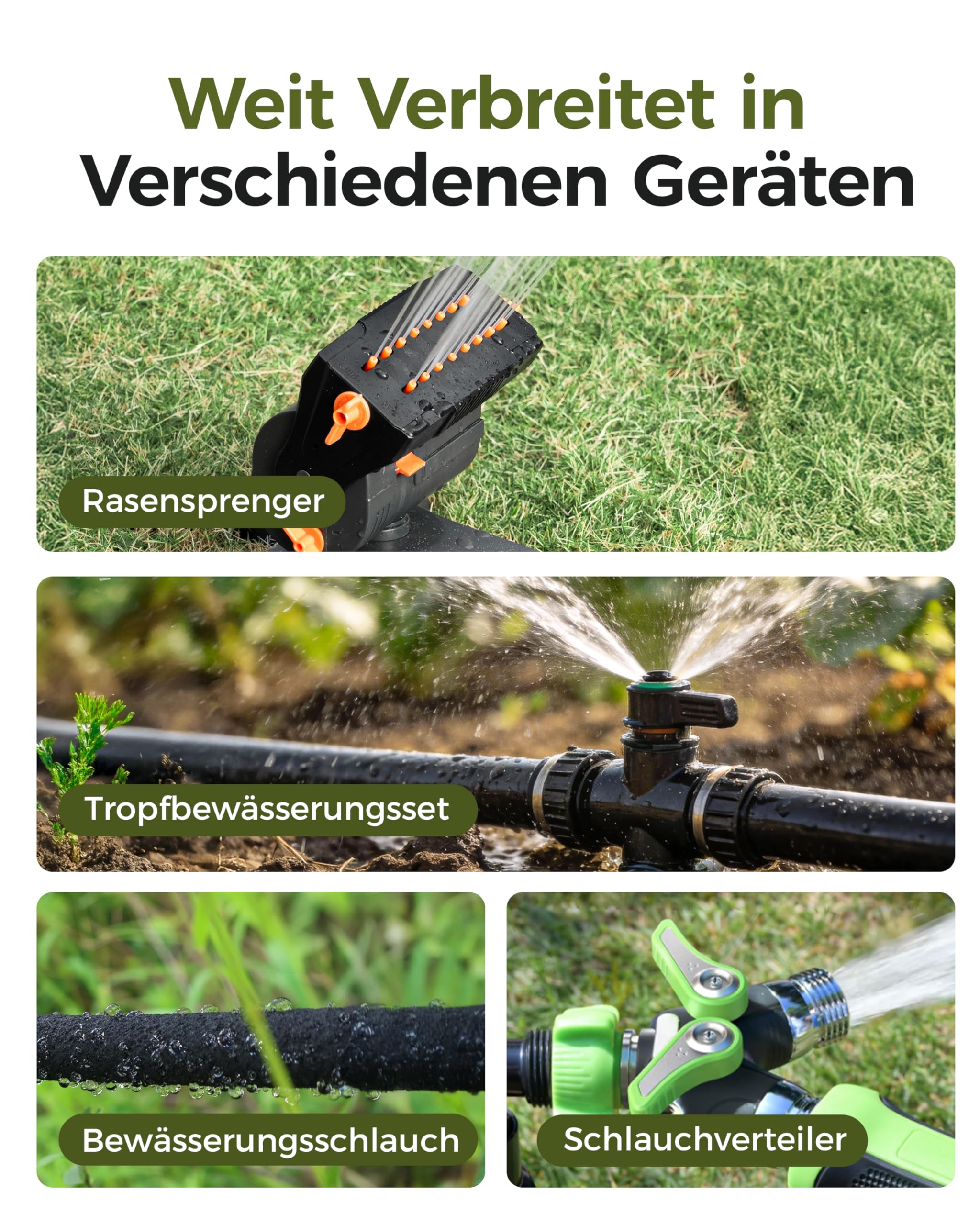 Diivoo IP66 Bewässerungscomputer mit Messinganschlüssen, Großem LCD-Display, Bewässerungsuhr mit Regenverzögerung, Automatische & Manuelle Bewässerung, Programmierbarer Zeitschalter für Garten, Rasen