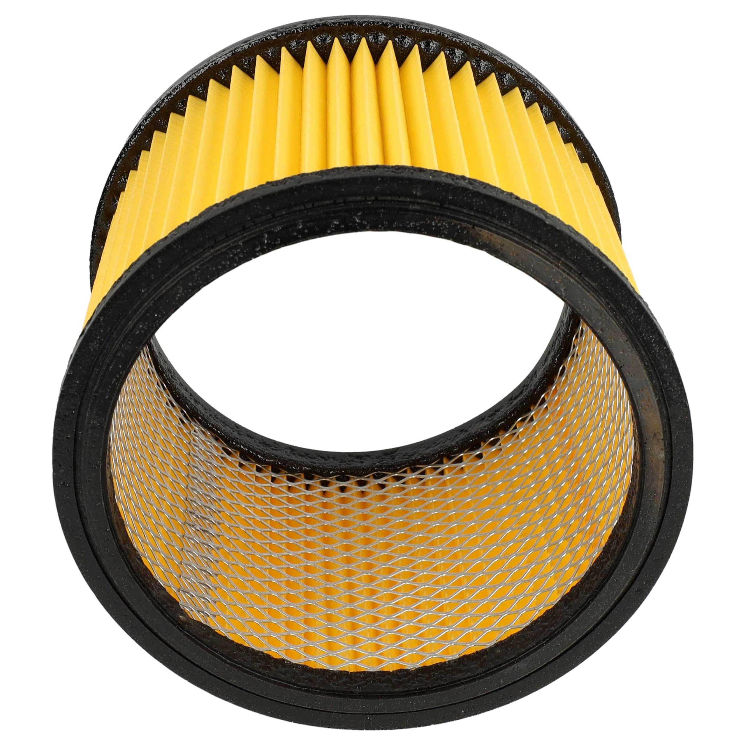 vhbw 8x Filtro plisado reemplaza Einhell 2342425 para aspiradora - amarillo negro