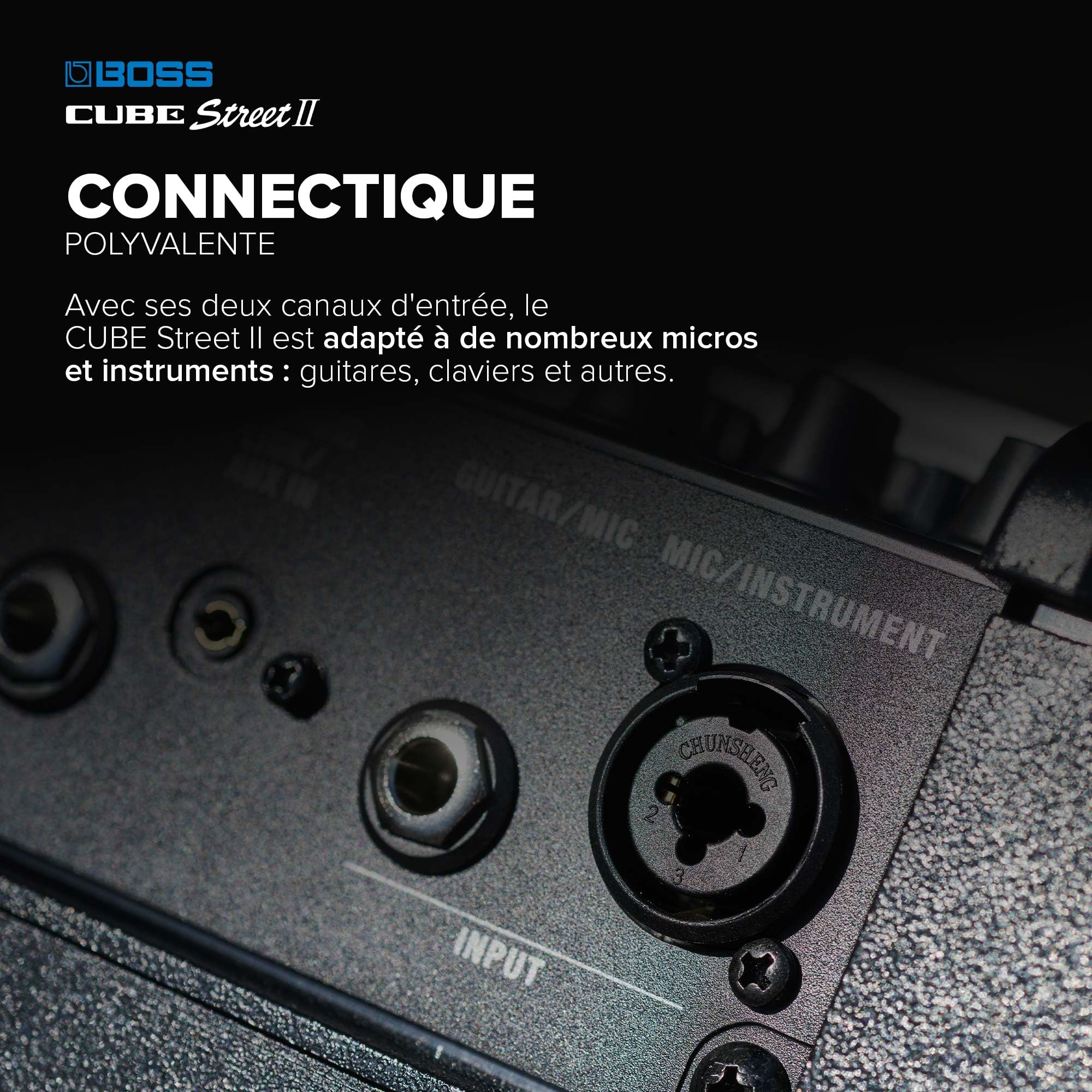 BOSS Cube Street II Ampli stéréo Portable alimenté par Piles Rouge