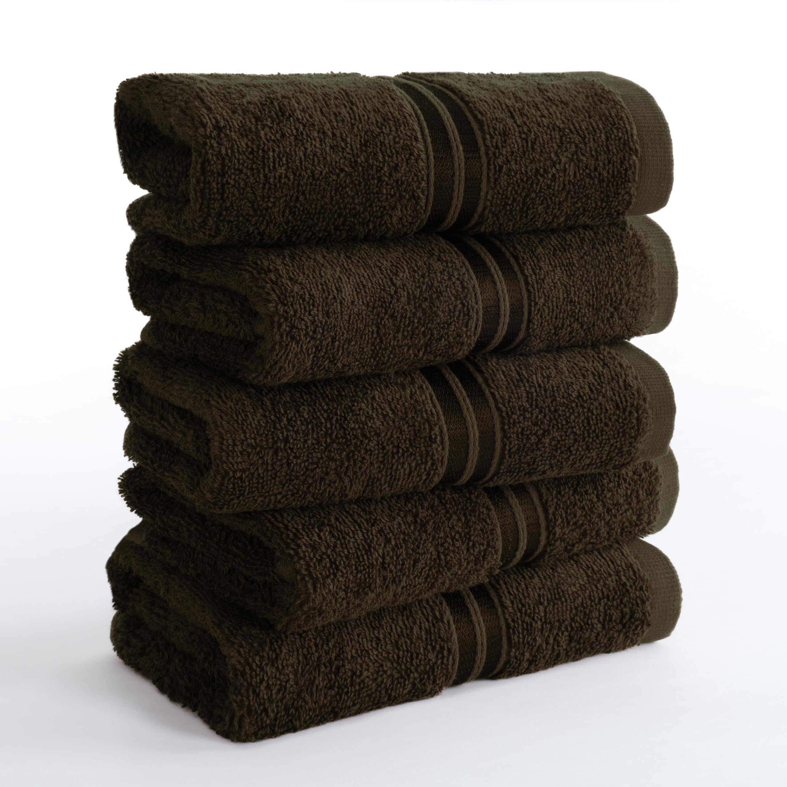 Hammetex Gästehandtücher 5er Set 30x50 cm, 100% Baumwolle Frottee