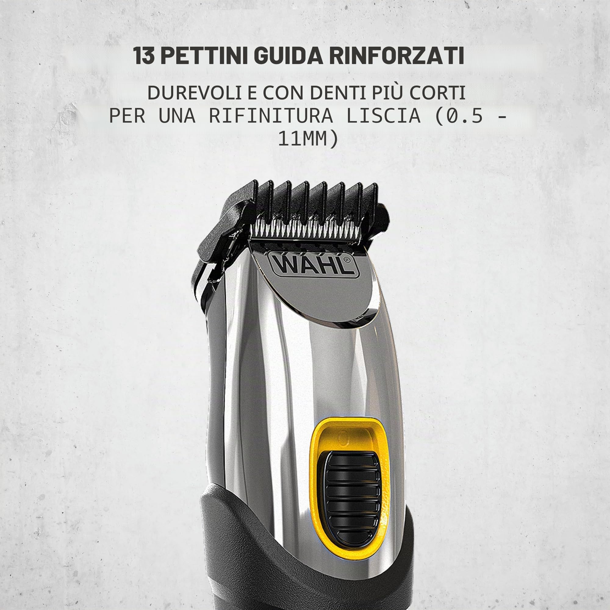 Regolabarba - WAHL - Extreme Grip - 240 V - 240 min - Nero / Arancione
