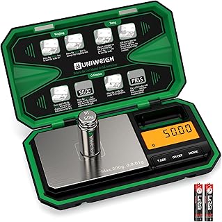 Precision Pocket Scale 200g/0.01g — Mini Jewelry & Coin Scale with 50g Calibration Weight (Battery Included)
