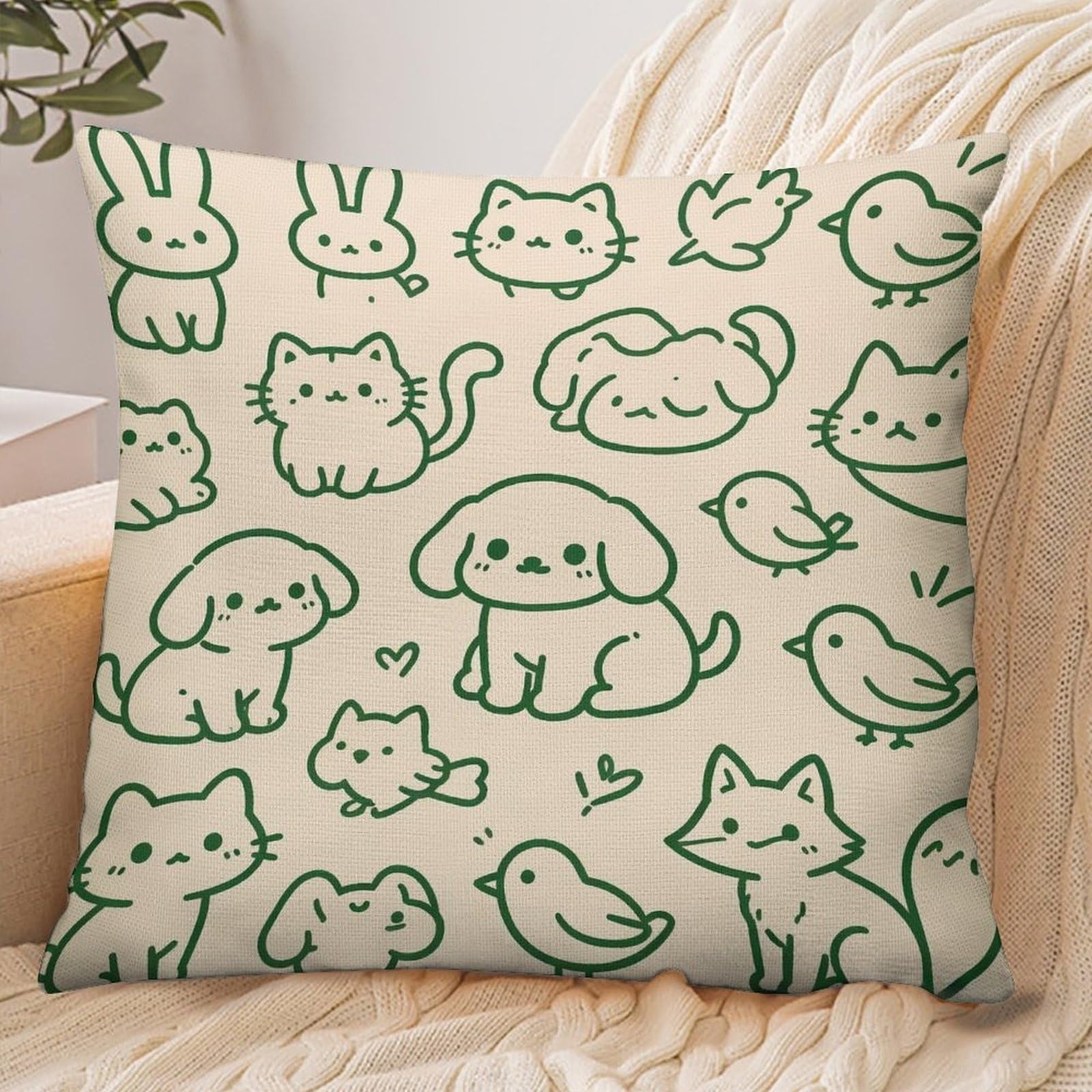 Fekiloot Style Interesting Animals Pillowcase Pillow Sham Pillow Case