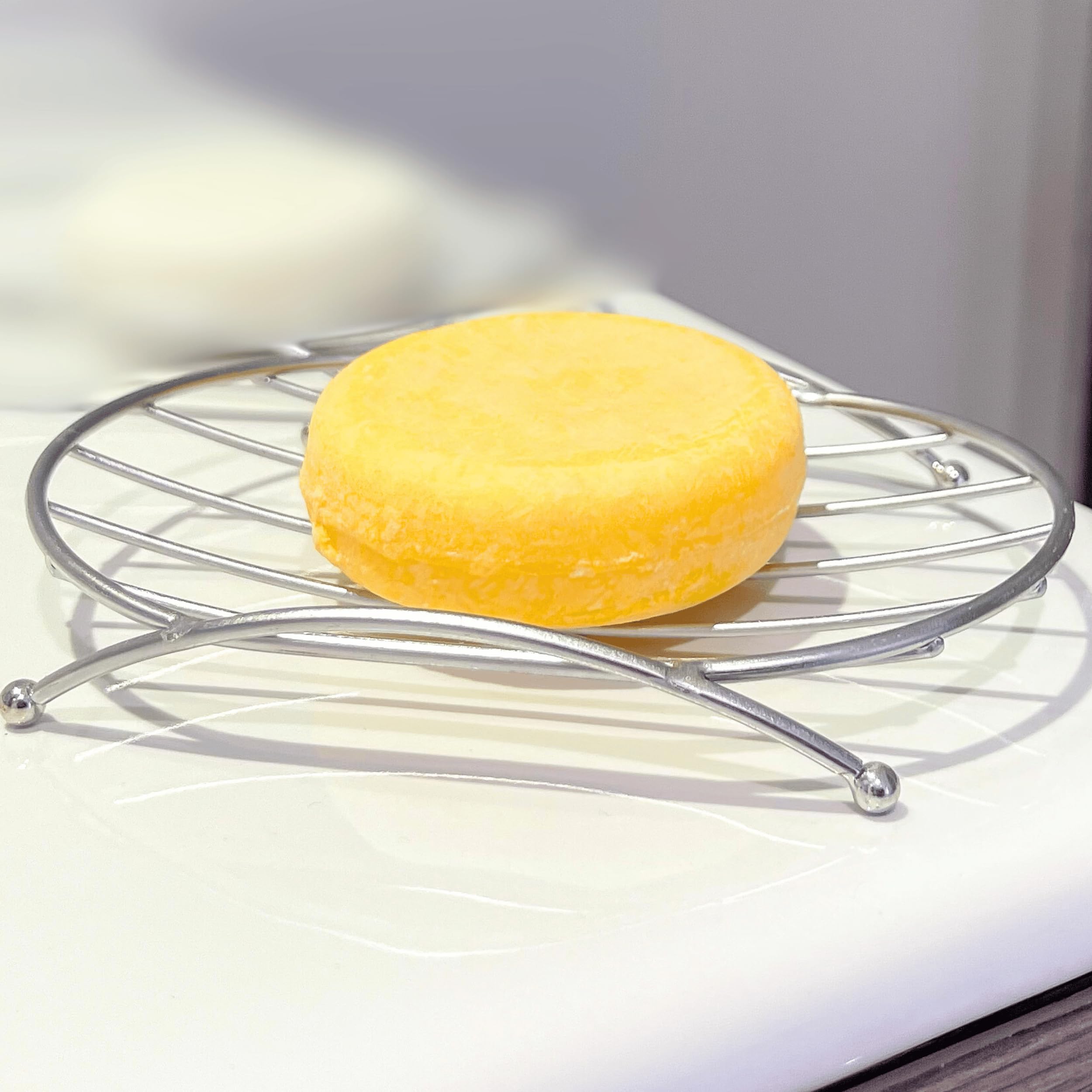 KinKind HOLD me! Soap Dish Rack | Shampoo bar soap holder | Shampoo bar storage | Stylish stainless steel rust-proof soap dish