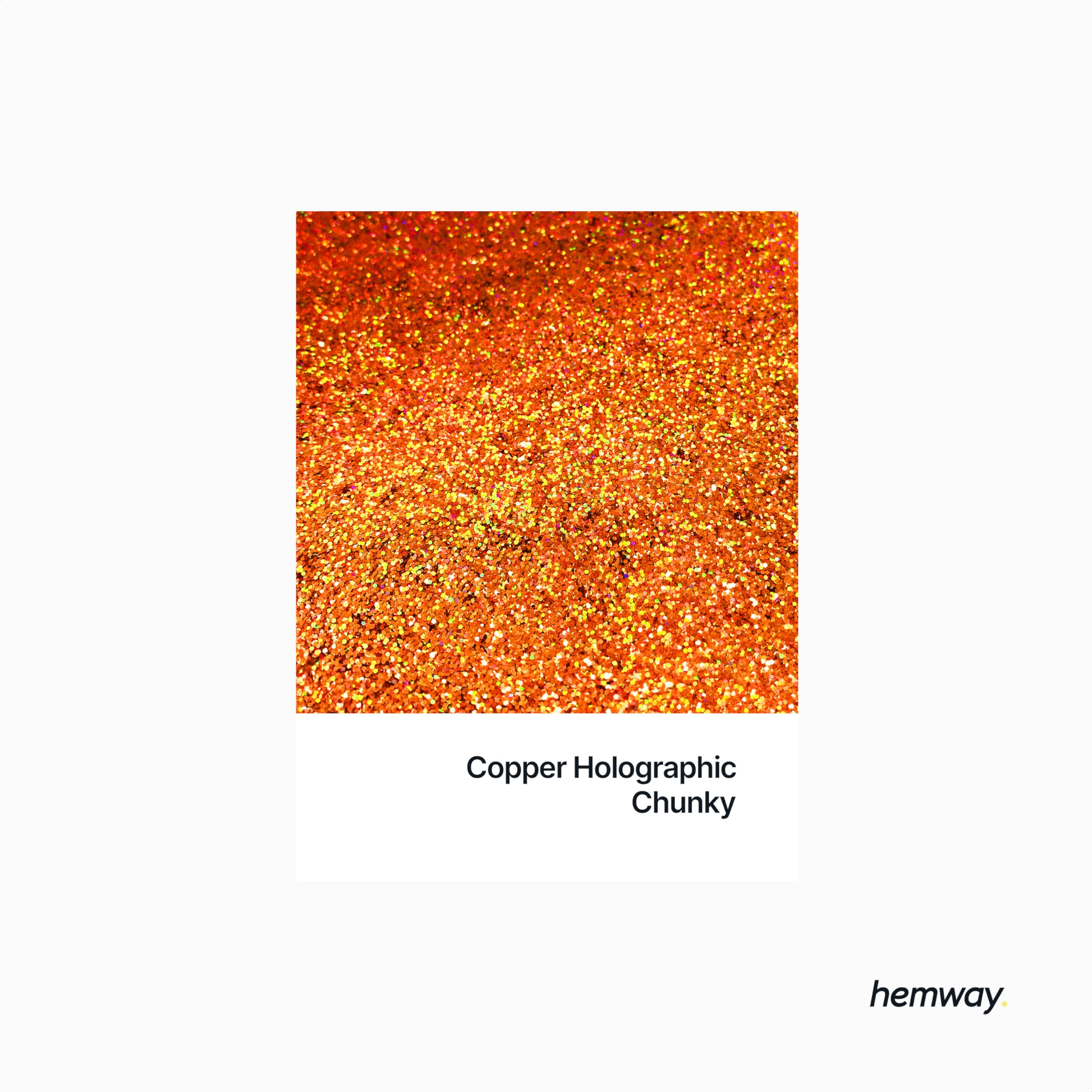 Hemway Glitter Shaker Copper Holographic 130g x2 Pack Chunky, Craft Glitter Shakers for Resin & Epoxy Crafts - Image 2