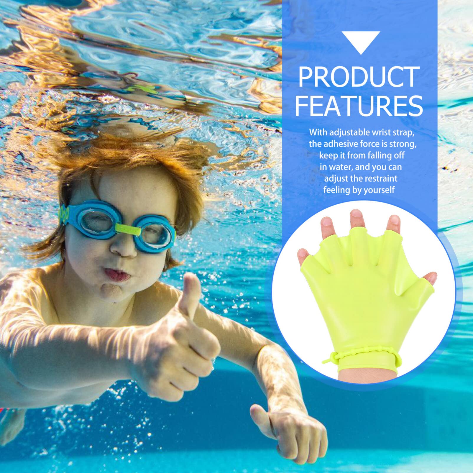 2pcs Diving Gloves Swimming Glove Swim Hand Protector Water Gloves Swim Practicing Hand Cover Nylon Swim Glove Wear-Resist Swim Mitt Swim Supply Diving Auxiliary Gloves Swim Gloves