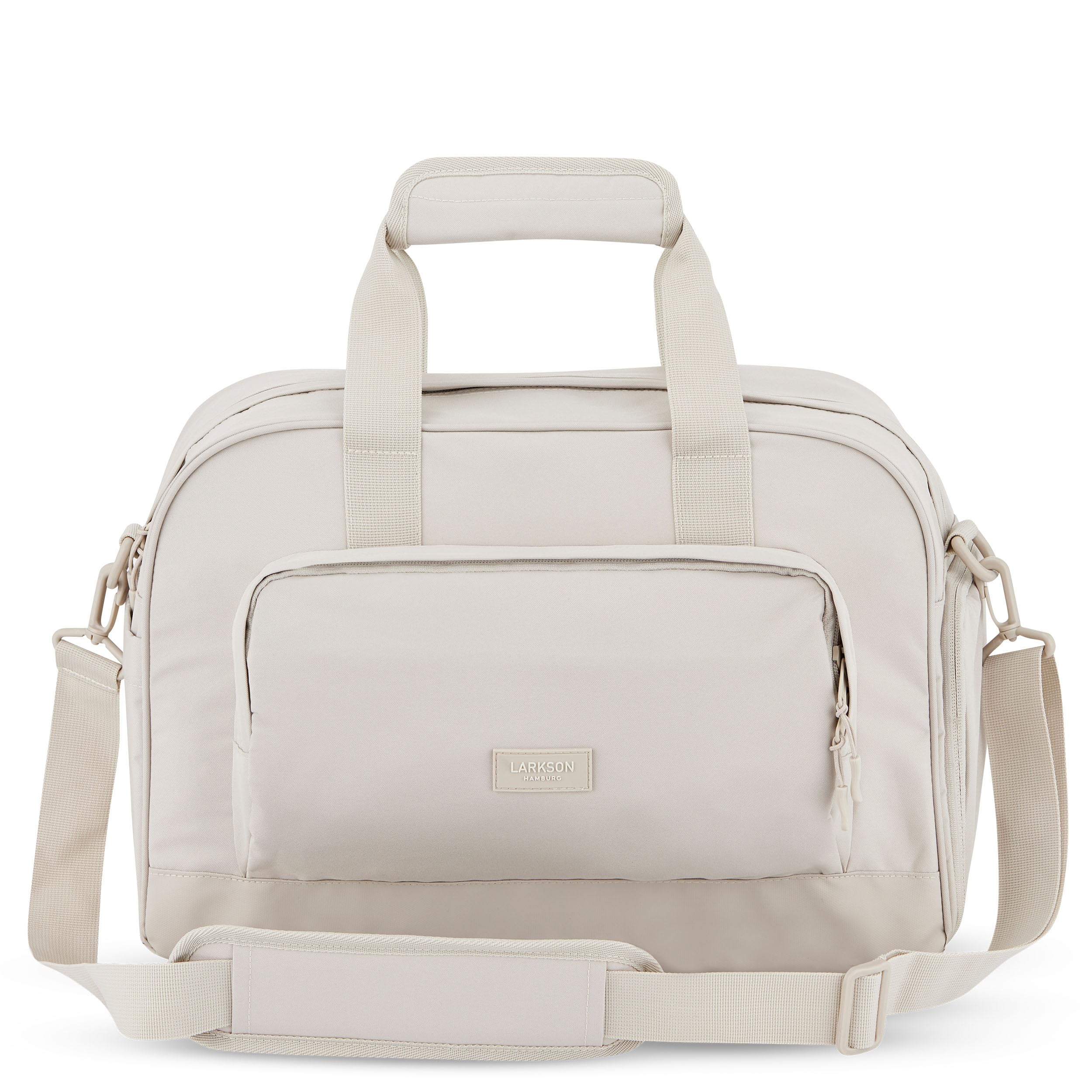 Larkson Weekender Femme & Homme Beige - Finja Medium - Sac de Voyage élégant avec Compartiment à Chaussures - Travel Bag en Pet Recyclé - Imperméable à l'eau
