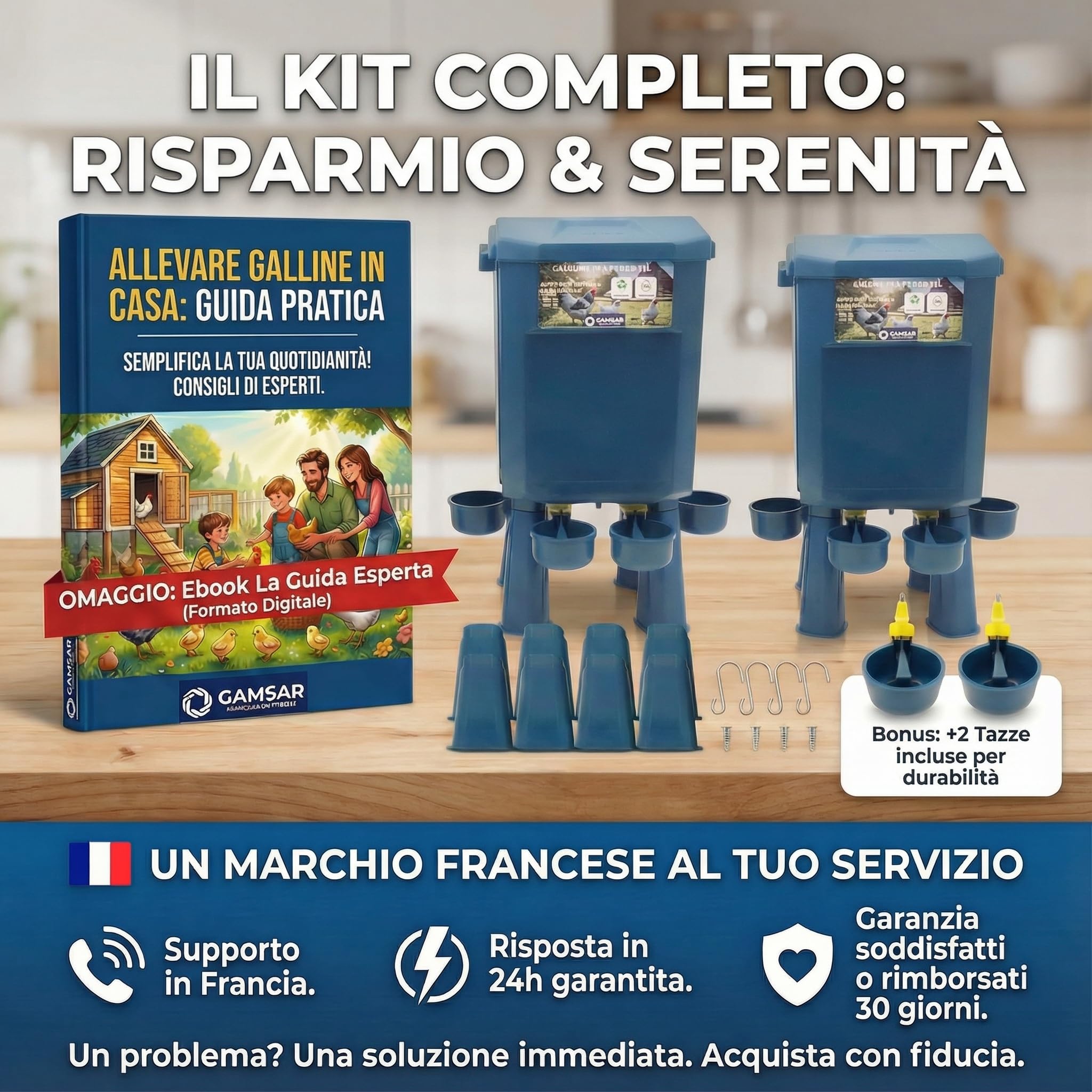 Kit 2 Abbeveratoi Galline 11L/7L – Anti-spreco d’acqua, Valvola Automatica, Zero Conflitti Multi-recinti, Anti-cianobatteri, Ideale per Micro-fattorie e Allevatori Amatoriali, Senza BPA, Durevoli