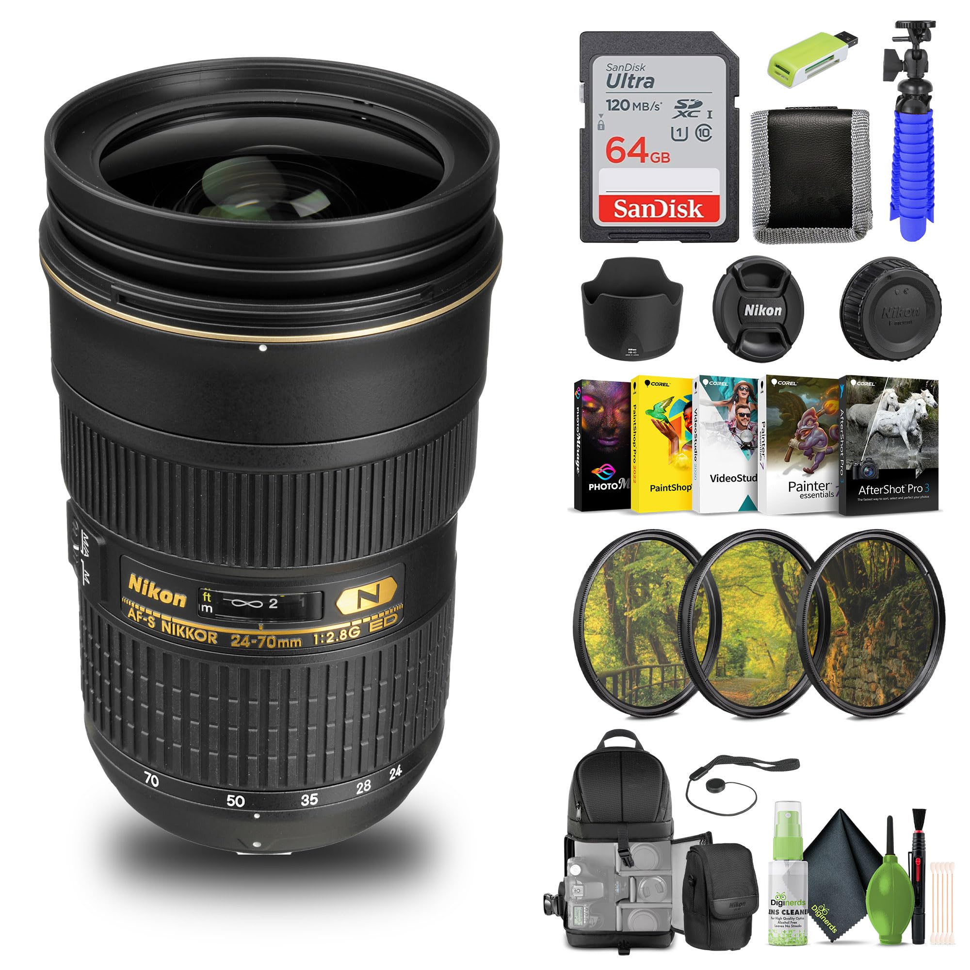 Amazon.com: Nikon AF-S NIKKOR 24-70mm f/2.8G ED Lens (2164